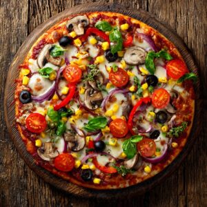 Supreme fresh veggi style pizza