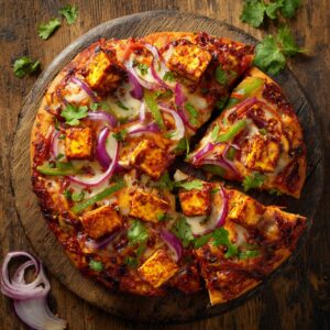 Paneer tikka pizza