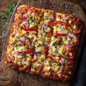 delicieus corn pizza